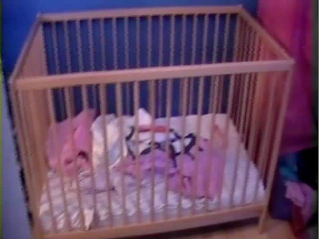 The cot where Poppi slept on December 11 and 12, 2012 (Cumbria County Council)