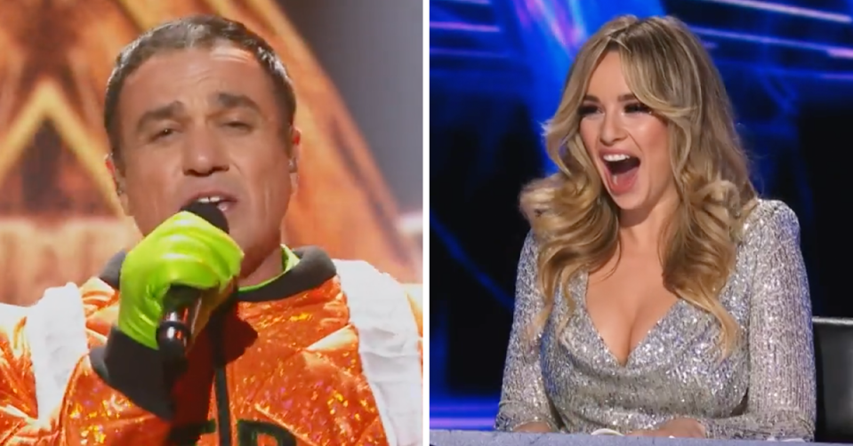 The Masked Singer's Shannon Noll and Abbie Chatfield.