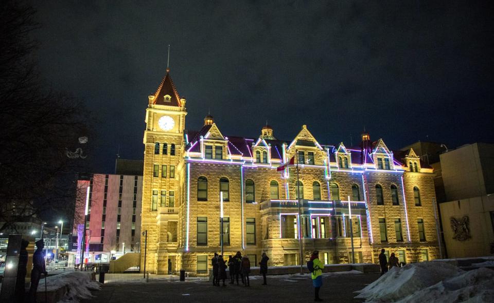 Old City Hall was illuminated as Calgarians enjoyed the displays during the Chinook Blast winter event throughout downtown Calgary on Feb. 19.