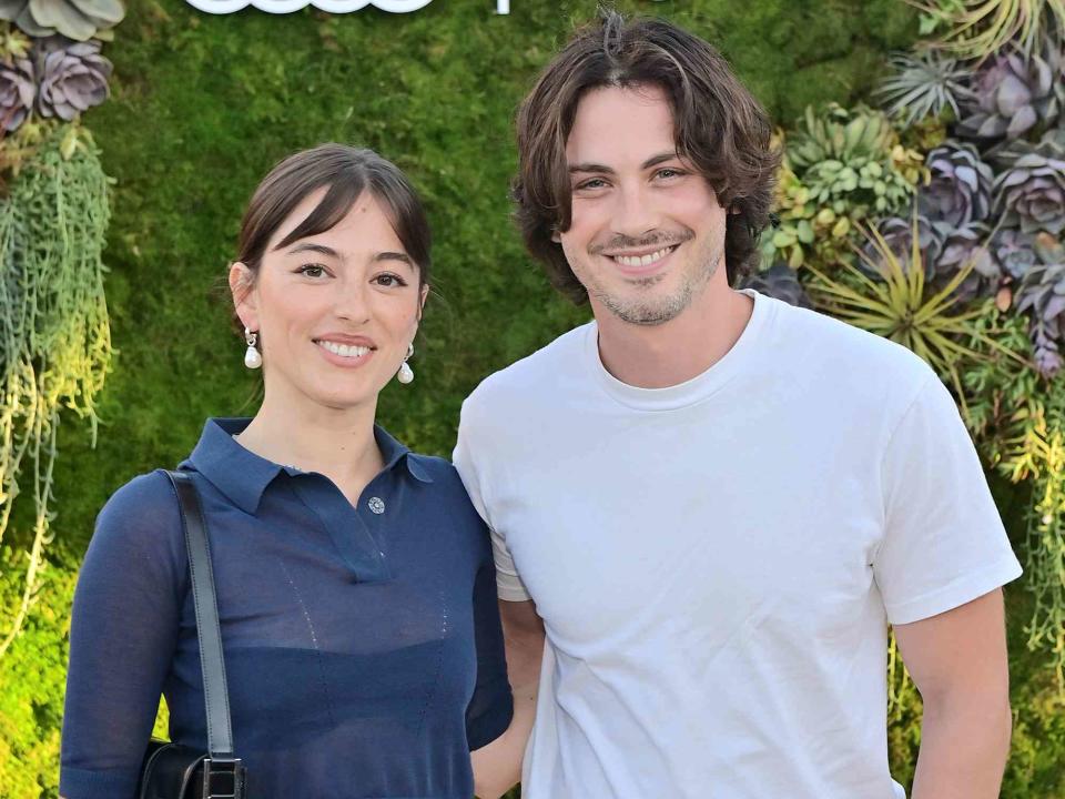 <p>Stefanie Keenan/Getty</p> Analuisa Corrigan and Logan Lerman attend an event as Audi brings world-renowned restaurant Noma to Los Angeles on July 19, 2022.