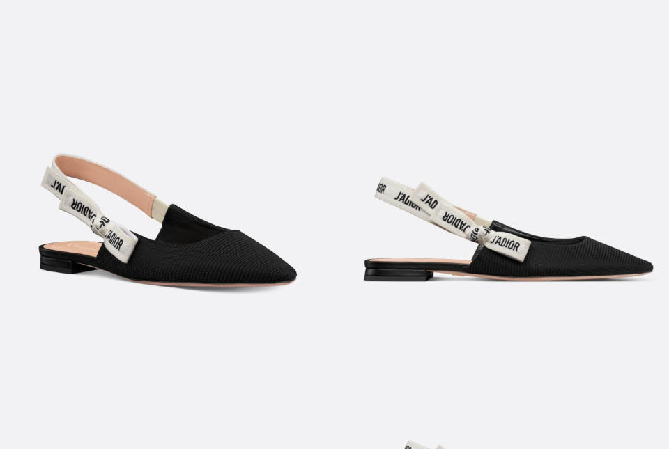 經典平底鞋推薦2：Dior J'ADIOR 露跟平底鞋，NT$ 31,000。圖片來源：Dior