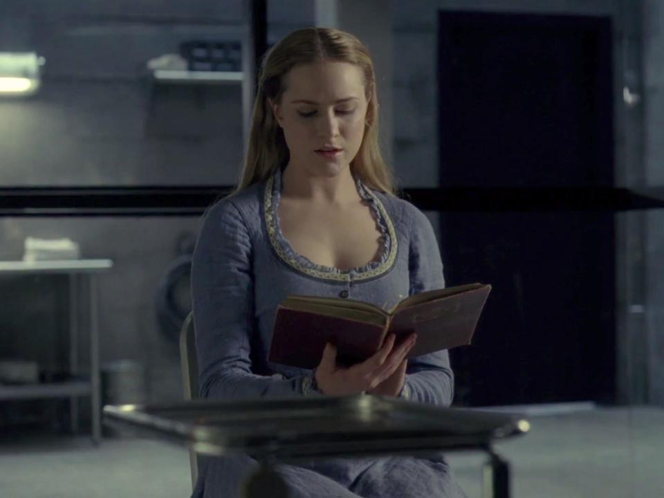 Dolores Reading to Bernard Westworld 