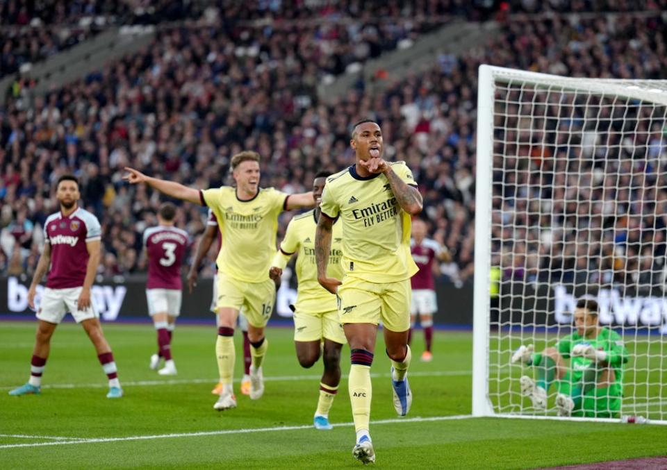 Arsenal were 2-1 winners at West Ham (John Walton/PA) (PA Wire)