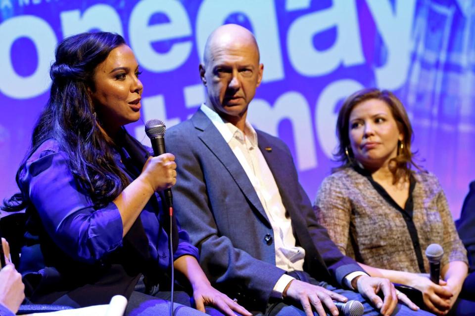 Executive producers Gloria Calderon Kellett, Mike Royce and Justina Machado