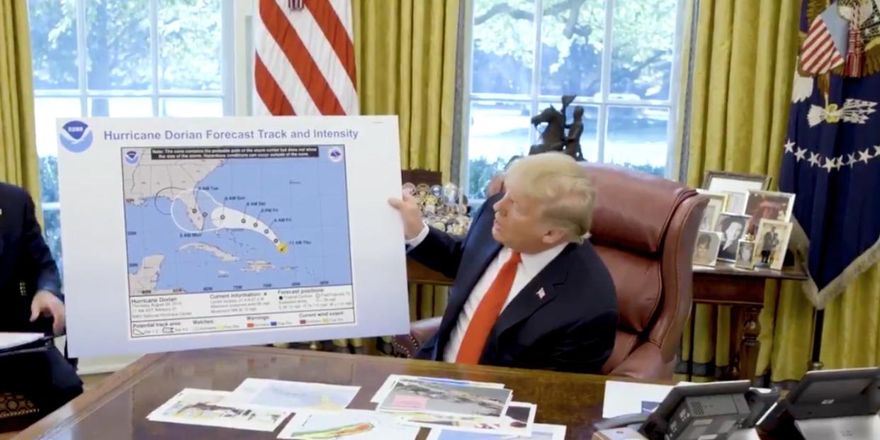 trump fake hurricane chart