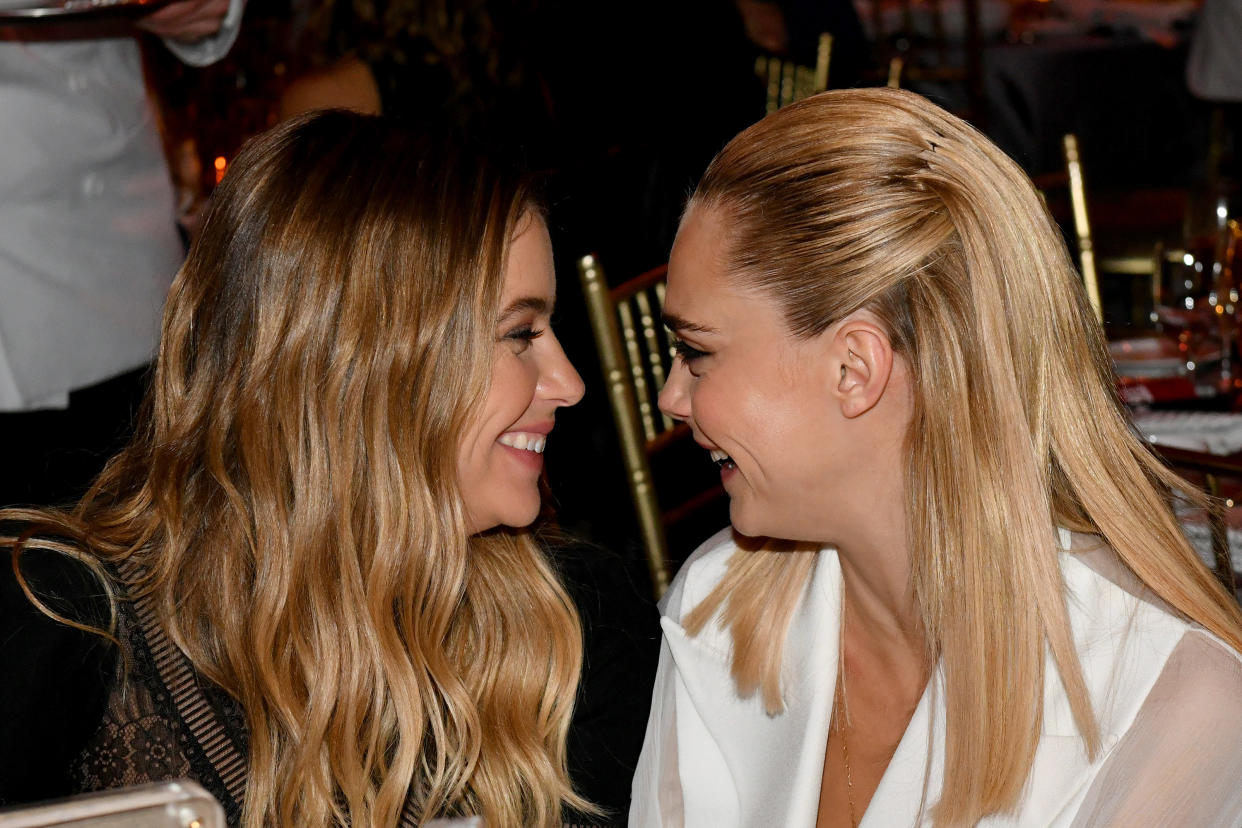 NEW YORK, NEW YORK - JUNE 17: Ashley Benson and Cara Delevingne attend TrevorLIVE NY 2019 at Cipriani Wall Street on June 17, 2019 in New York City. (Photo by Craig Barritt/Getty Images  for The Trevor Project)