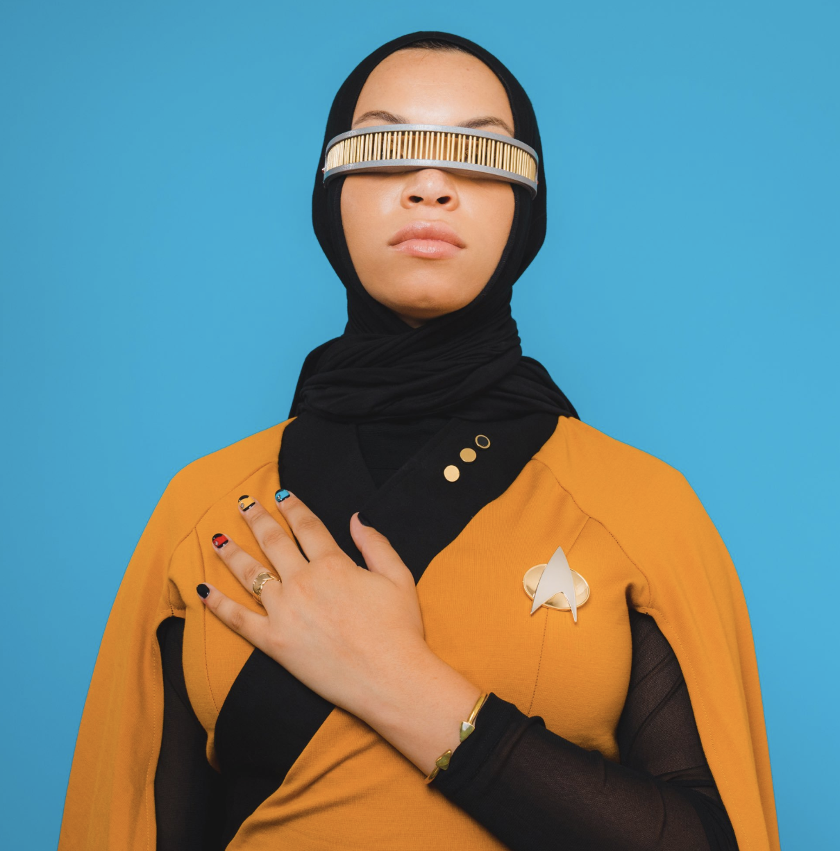 Blair Imani's tribute to Geordi LaForge is making waves. (Photo: Blair Imani/Twitter)