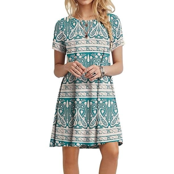 Printed mini dress