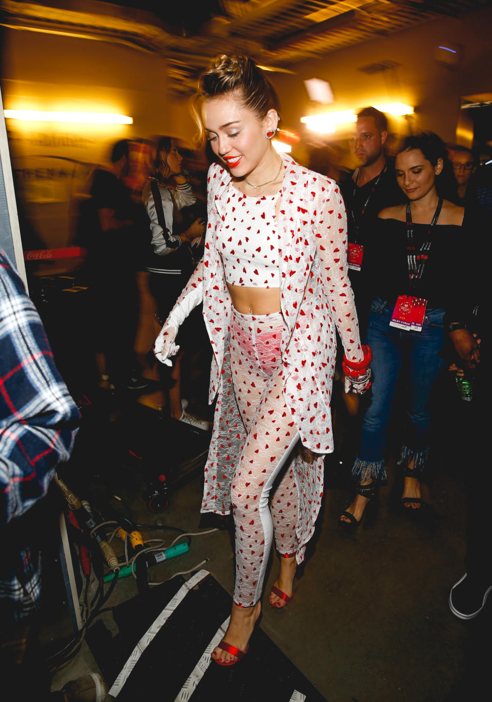 <p>LAS VEGAS, NV – SEPTEMBER 23: Miley Cyrus attends the 2017 iHeartRadio Music Festival at T-Mobile Arena on September 23, 2017 in Las Vegas, Nevada. (Photo: Getty Images for iHeartRadio) </p>