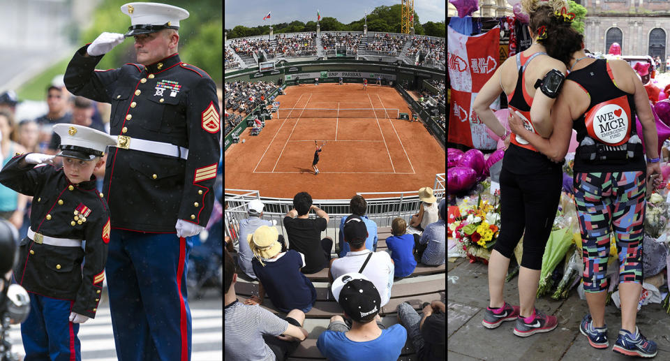 Rolling Thunder, French Open, Manchester tribute and more — it happened today: May 28 in pictures