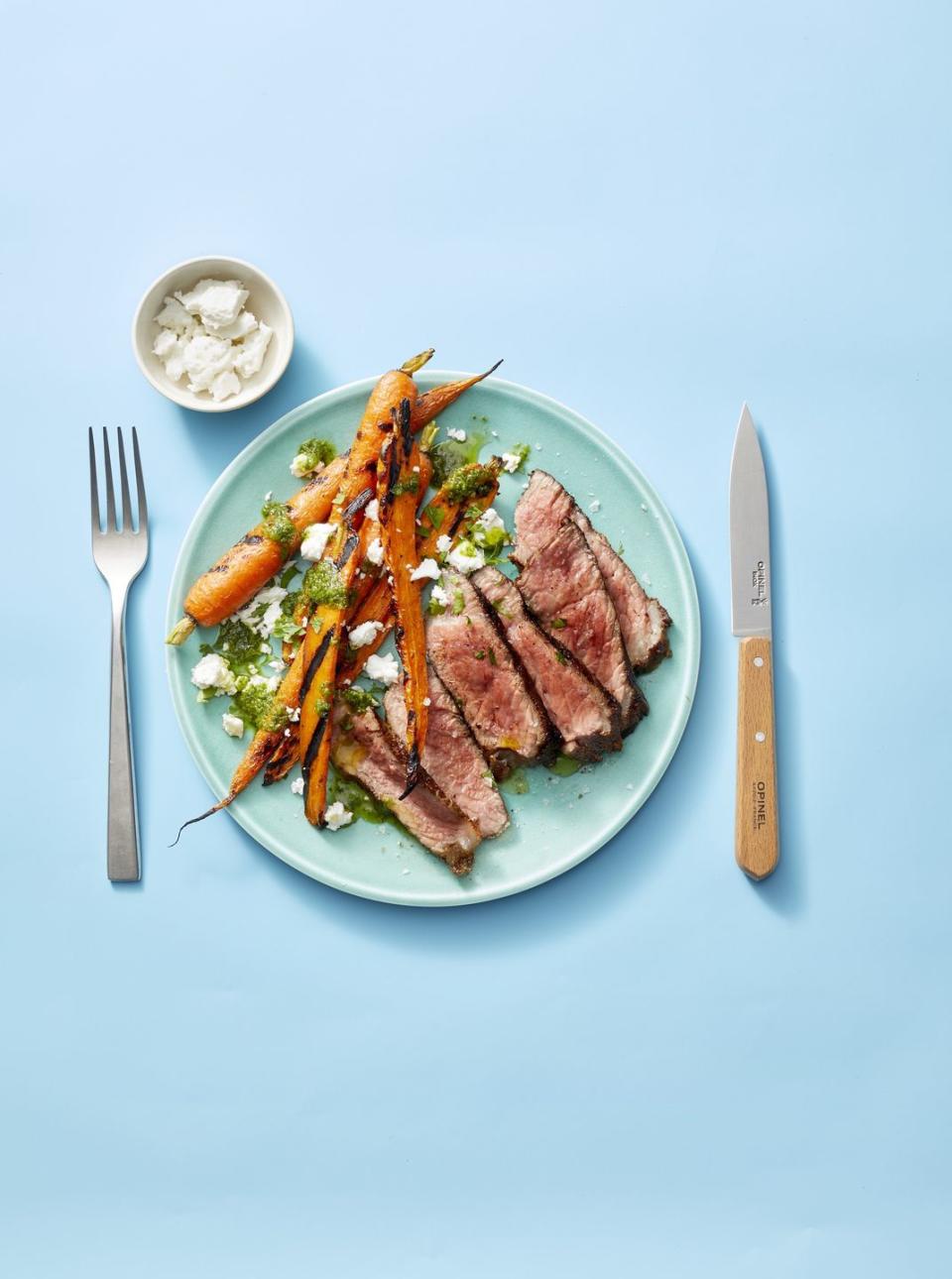 Grilled Moroccan Steak and Carrots