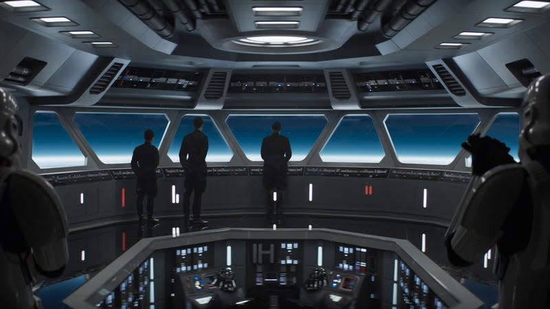 imperials standing on the bridge of a ship