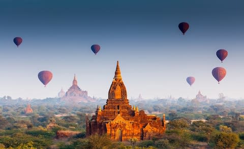 The classic shot of Bagan in Myanmar