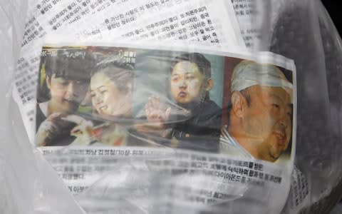 Anti-North Korea leaflets in balloons to be floated across the border - Credit: Lee Jae-won/Reuters