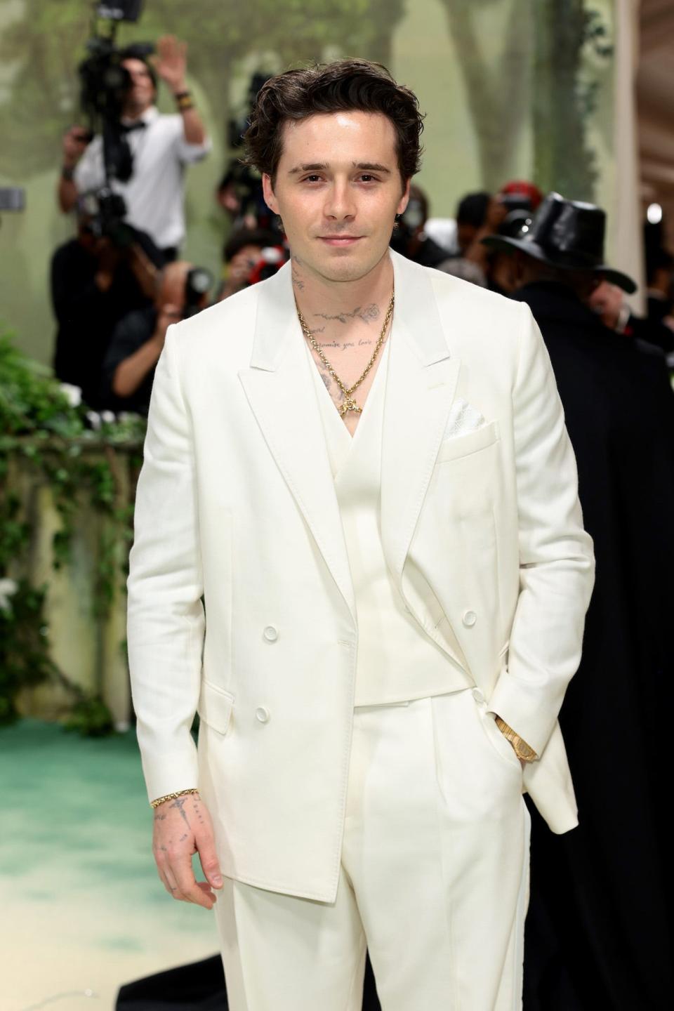 Brooklyn Beckham attends the 2024 Met Gala.