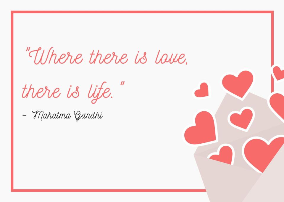 Mahatma Valentine's Day Quote