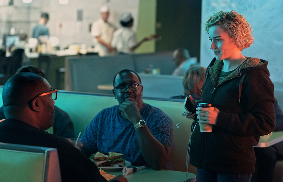 Killer Mike as self, Julia Garner as Ruth Langmore in Ozark. - Credit: Courtesy of TINA ROWDEN/NETFLIX