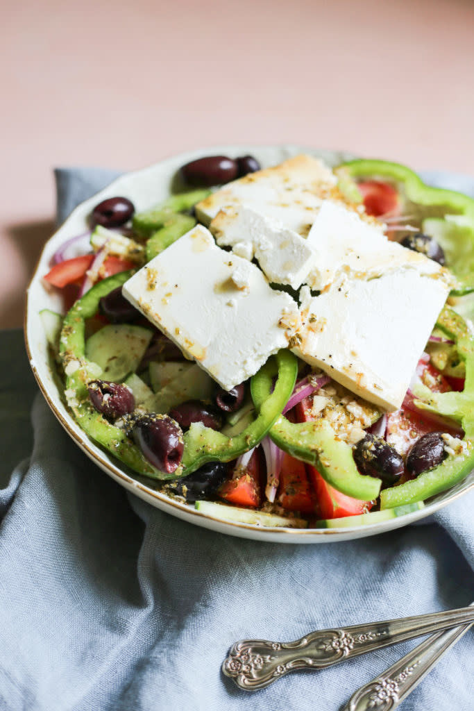 A Greek salad.