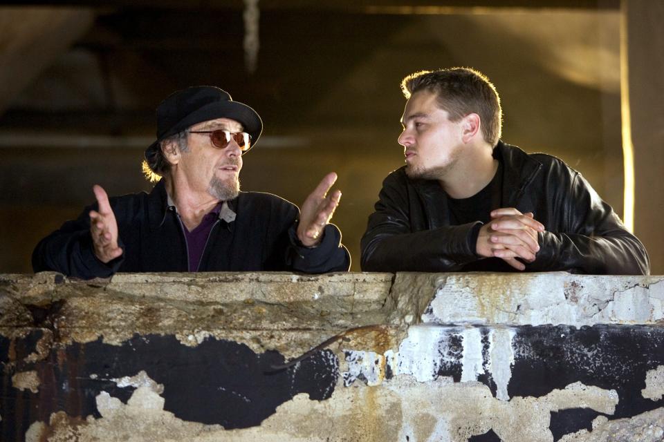 Jack Nicholson (left) plays a Boston mobster and Leonard DiCaprio is the undercover cop tasked to infiltrate his gang in "The Departed."