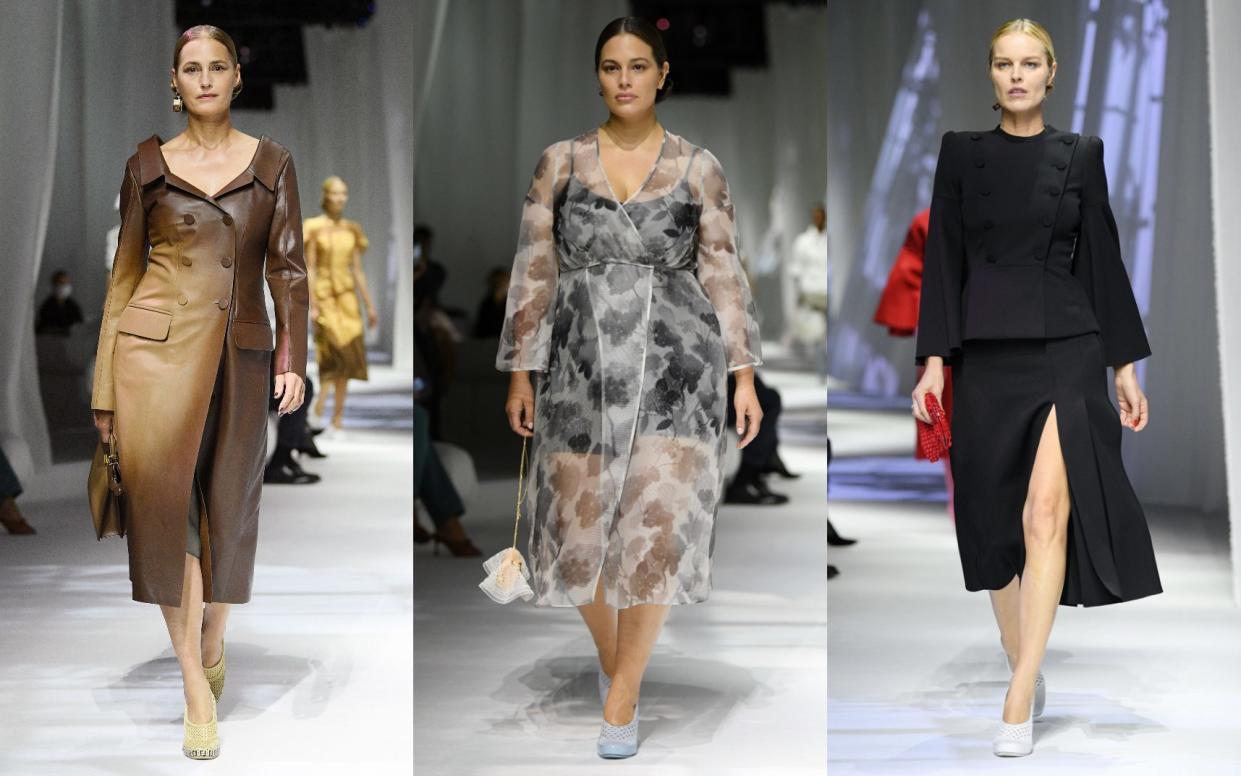 Fendi Spring/Summer 2021 Eva Herzigová ashley graham yasmin le bon - Getty Images