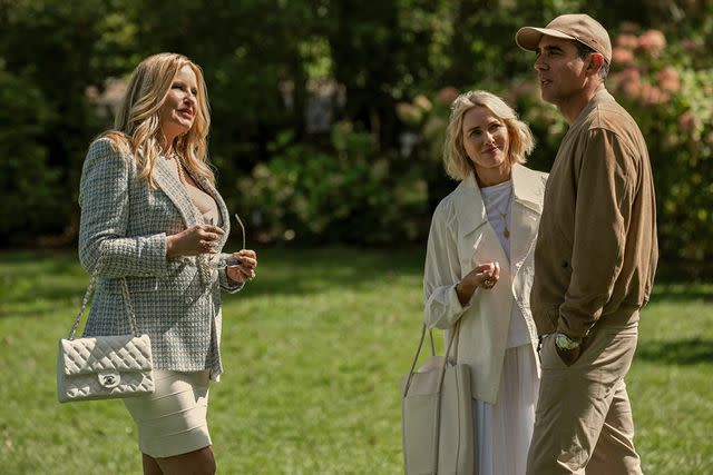 Eric Liebowitz/Netflix From left: Jennifer Coolidge, Naomi Watts and Bobby Cannavale in 'The Watcher'