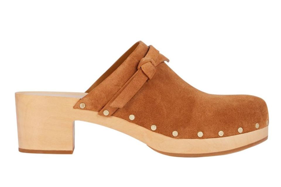 clogs, clog shoes, how to wear clogs, clog shoe trend, spring 2021 fashion trends, spring 2021 trends, trends, fashion, shoes, loeffler randall, loeffler randall clogs