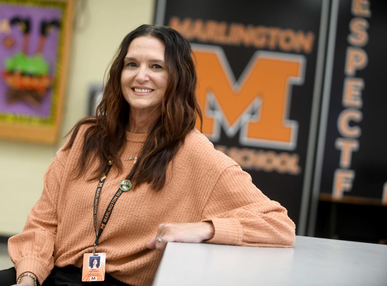 Angie Hattery, sixth-grade science teacher at Marlington Middle School, is an October teacher of the month for The Canton Repository. Hattery was photographed Wednesday, Oct. 4, 2023, at school.