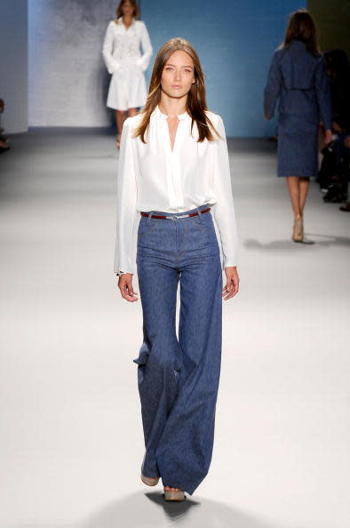 Derek Lam featured a pair of ultra-flared jeans in his spring 2011 runway show.