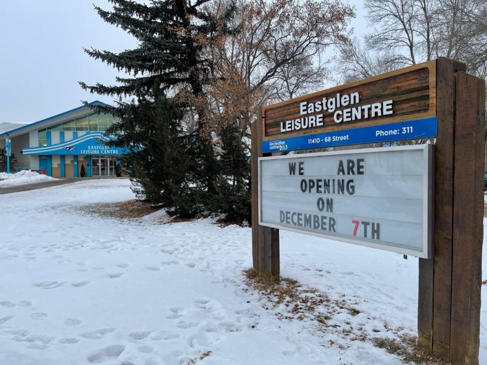 The Eastglen Leisure Centre, closed since March of 2020, opened Tuesday.  (Travis McEwan/CBC - image credit)