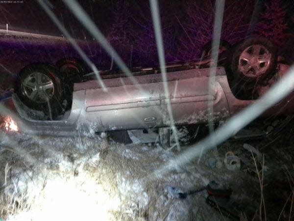 An 18-year-old girl driving a 2005 Chevrolet Trailblazer was in a rollover accident in Hebron Township on Nov. 26, 2023. The driver experienced minor injuries.