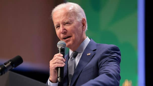 PHOTO: President Joe Biden speaks during an event at the Ronald Reagan Building in Washington, D.C., Sept. 28, 2022. (Oliver Contreras/AFP via Getty Images, FILE)