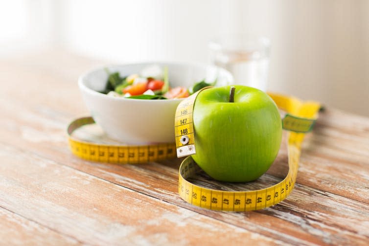 <span class="caption">Tried and true: cutting calories remains an effective way to lose weight.</span> <span class="attribution"><a class="link " href="https://www.shutterstock.com/image-photo/diet-healthy-eating-food-weigh-loss-627075779?src=m82kbMiVL-c9vKKfIsLzUQ-1-3" rel="nofollow noopener" target="_blank" data-ylk="slk:Syda Productions/ Shutterstock;elm:context_link;itc:0;sec:content-canvas">Syda Productions/ Shutterstock</a></span>
