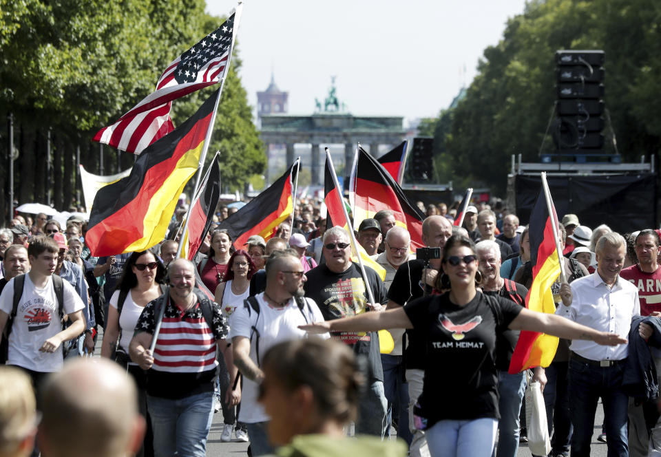 Virus Outbreak Germany Protests