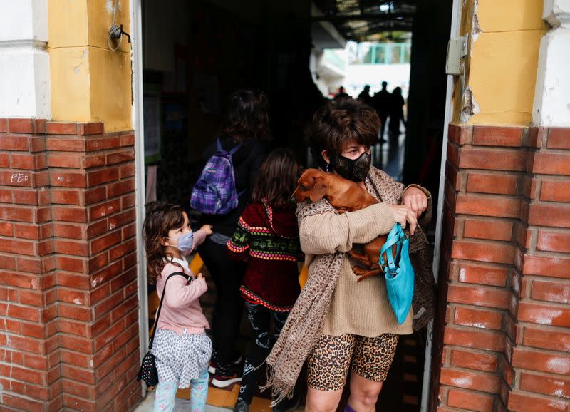 Argentines vote in primary legislative elections, in Buenos Aires