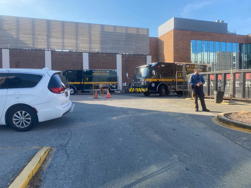 Local and state first responders have located themselves outside several science buildings along The Green and Academy Road at the University of Delaware following a lab "safety-related incident."