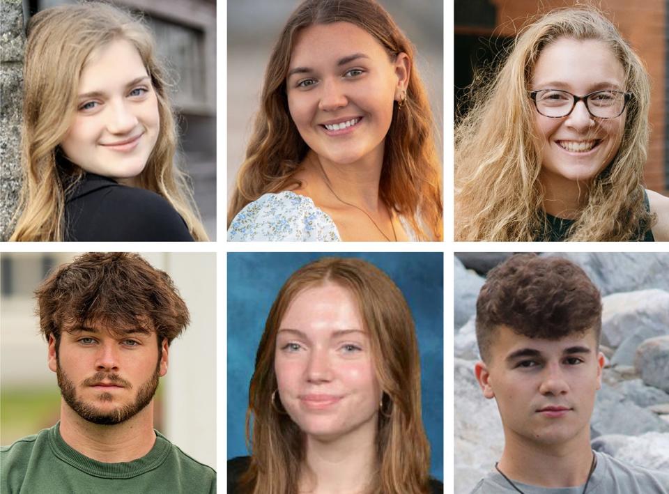 Seacoast Students of the Week are, clockwise from top left, Josie D'Angelo, senior, Marshwood High School; Emily Stokel, senior, Portsmouth High School; Madeline Bachrach, senior, Dover High School; Noah Johnson, senior, Exeter High School; Michaela Downs, sophomore, Oyster River High School; and Lukas Kelly, senior, Somersworth High School.