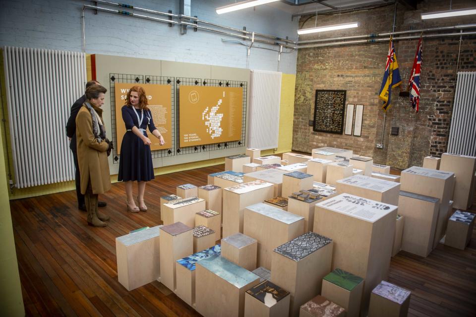 Anne looks at the museum displays (Mark Owens/Poppy Scotland/PA)