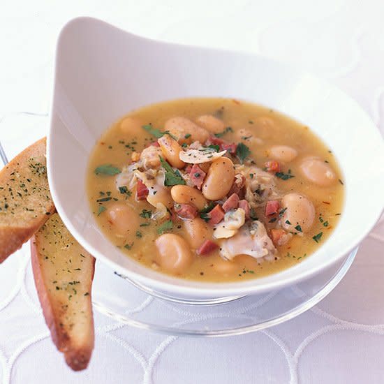 Littleneck Clam Soup with Butter Beans and Saffron