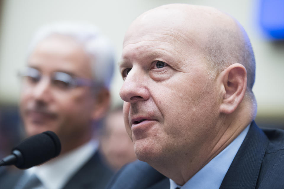 UNITED STATES - APRIL 10: David Solomon, CEO of Goldman Sachs, testifies during a House Financial Services Committee hearing in Rayburn Building titled "Holding Megabanks Accountable: A Review of Global Systemically Important Banks 10 years after the Financial Crisis," on Wednesday, April 10, 2019. (Photo By Tom Williams/CQ Roll Call)