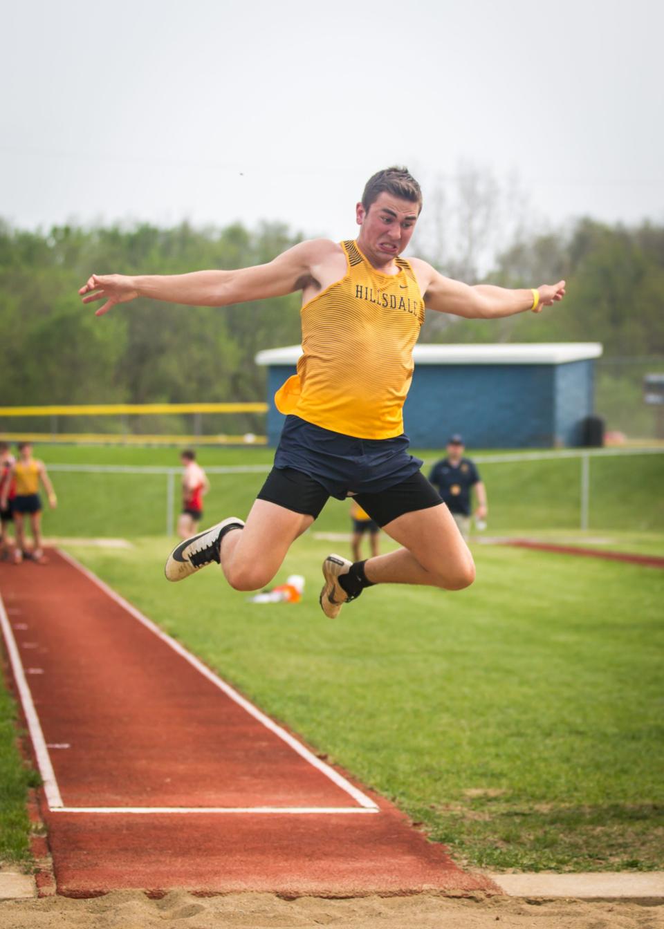 Hillsdale senior Peter Moore is ranked second in this year's Area Best long jump rankings.