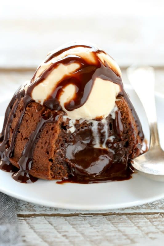 <p>Live Well Bake Often</p><p>These Molten Chocolate Lava Cakes for Two are the perfect small-batch dessert! These lava cakes are incredibly easy to make and are ready in less than 30 minutes.</p><p><strong>Get the recipe: <a href="https://www.livewellbakeoften.com/molten-chocolate-lava-cakes-for-two/" rel="nofollow noopener" target="_blank" data-ylk="slk:Molten Lava Cakes for Two;elm:context_link;itc:0;sec:content-canvas" class="link rapid-noclick-resp">Molten Lava Cakes for Two</a></strong></p>