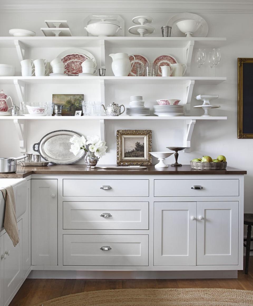 Pristine White Christmas Kitchen