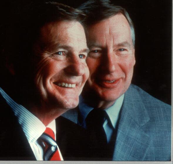 Robert MacNeil and Jim Lehrer were first teamed to cover the Watergate hearings for PBS in 1973.