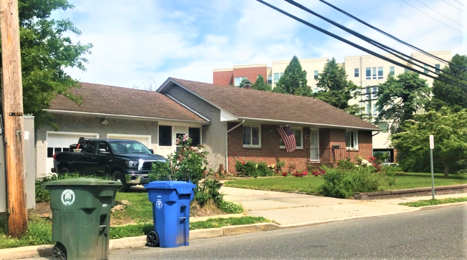 Chabad of Rowan University, now on Hamilton Road, would relocate to Mick Drive. A Jewish support organization for students, got borough approval Tuesday to construct an adjacent community center and residence where this circa-1952 house stands. PHOTO: May 8, 2024.