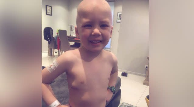 Jaxon Kaplatzis has an extremely rare form of blood cancer. Source: My Cause
