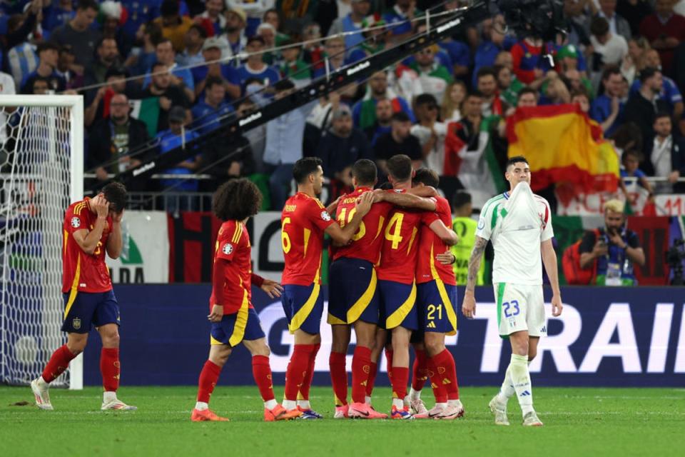 Spain dominated Italy in their second game of Group B  (Getty Images)