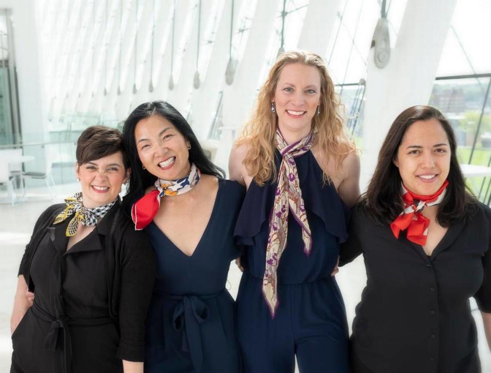 the Bach Aria Soloists are, from left, Sarah Tannehill Anderson, Elizabeth Suh Lane, Elisa Williams Bickers and Hannah Collins.