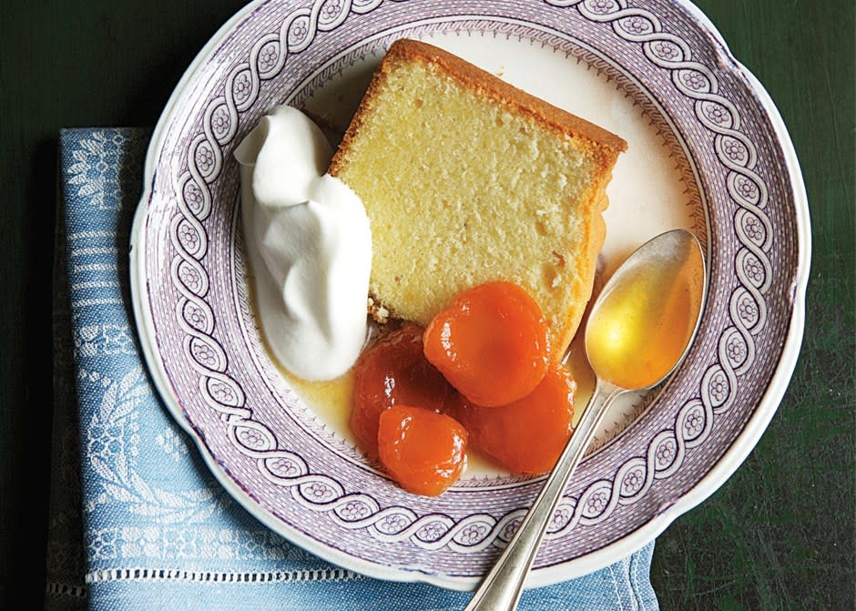 This pound cake needs chocolate sauce. Now you know how to make chocolate sauce. The future is yours.