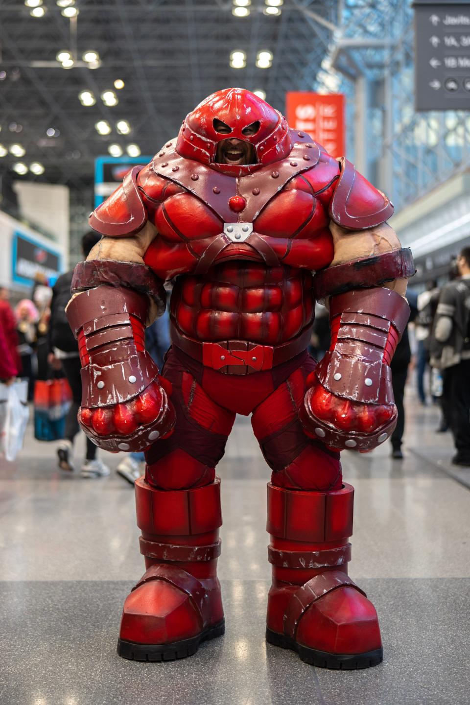 A cosplayer dressed as Juggernaut at New York Comic Con 2022.