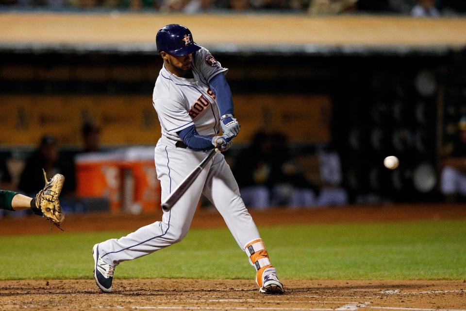 Teoscar Hernandez will be looking to gain consideration for a corner outfield role with the Blue Jays in 2018 (Jason O. Watson/Getty Images)